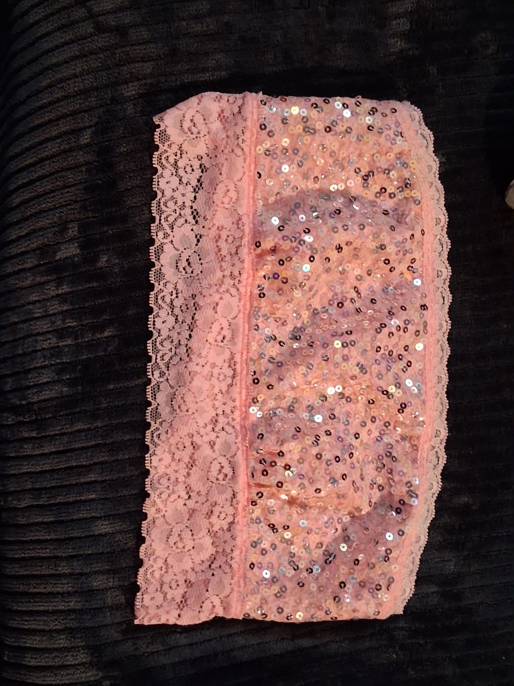Brand New PINK Victoria's Secret Pink Lace Strapless Crop Top